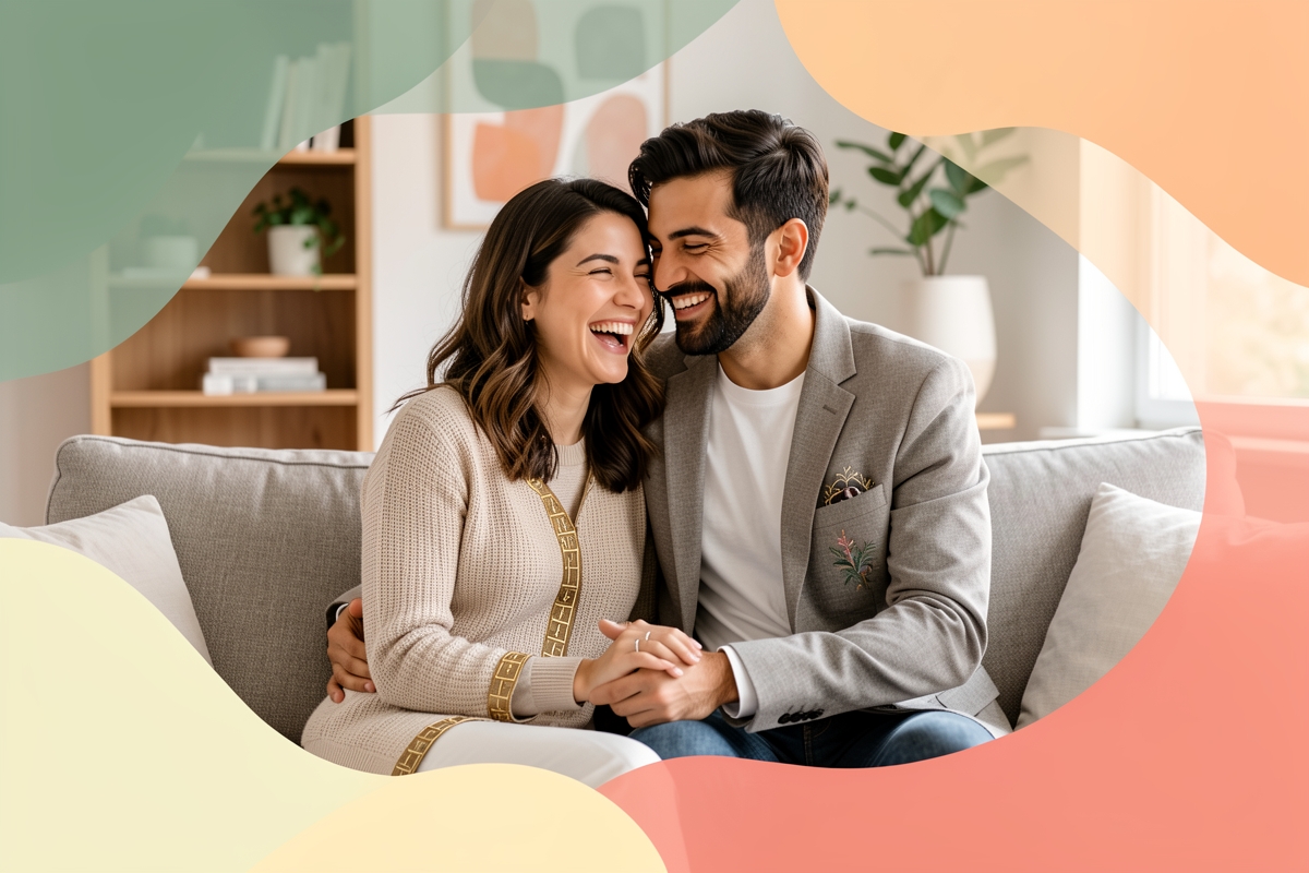 A modern married couple, cosy and happy together — LumiWed Journal