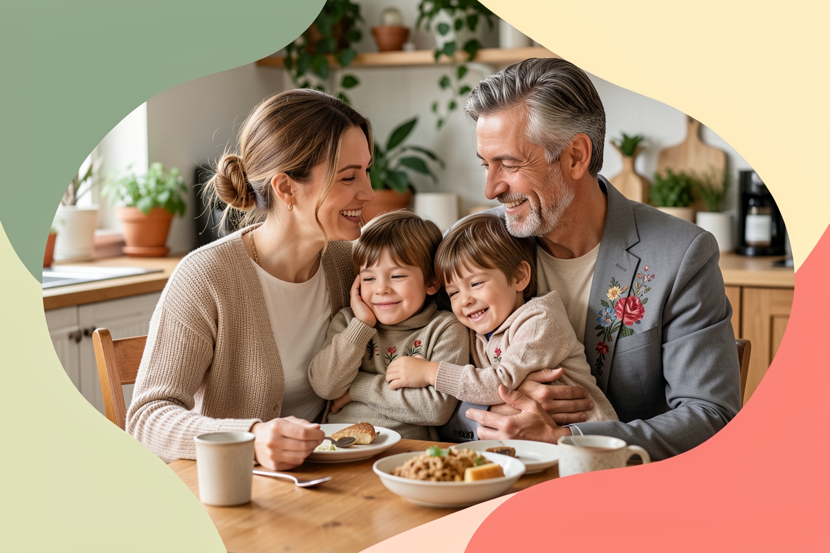 A modern multicultural family with young children, cosy and happy together — LumiWed Journal