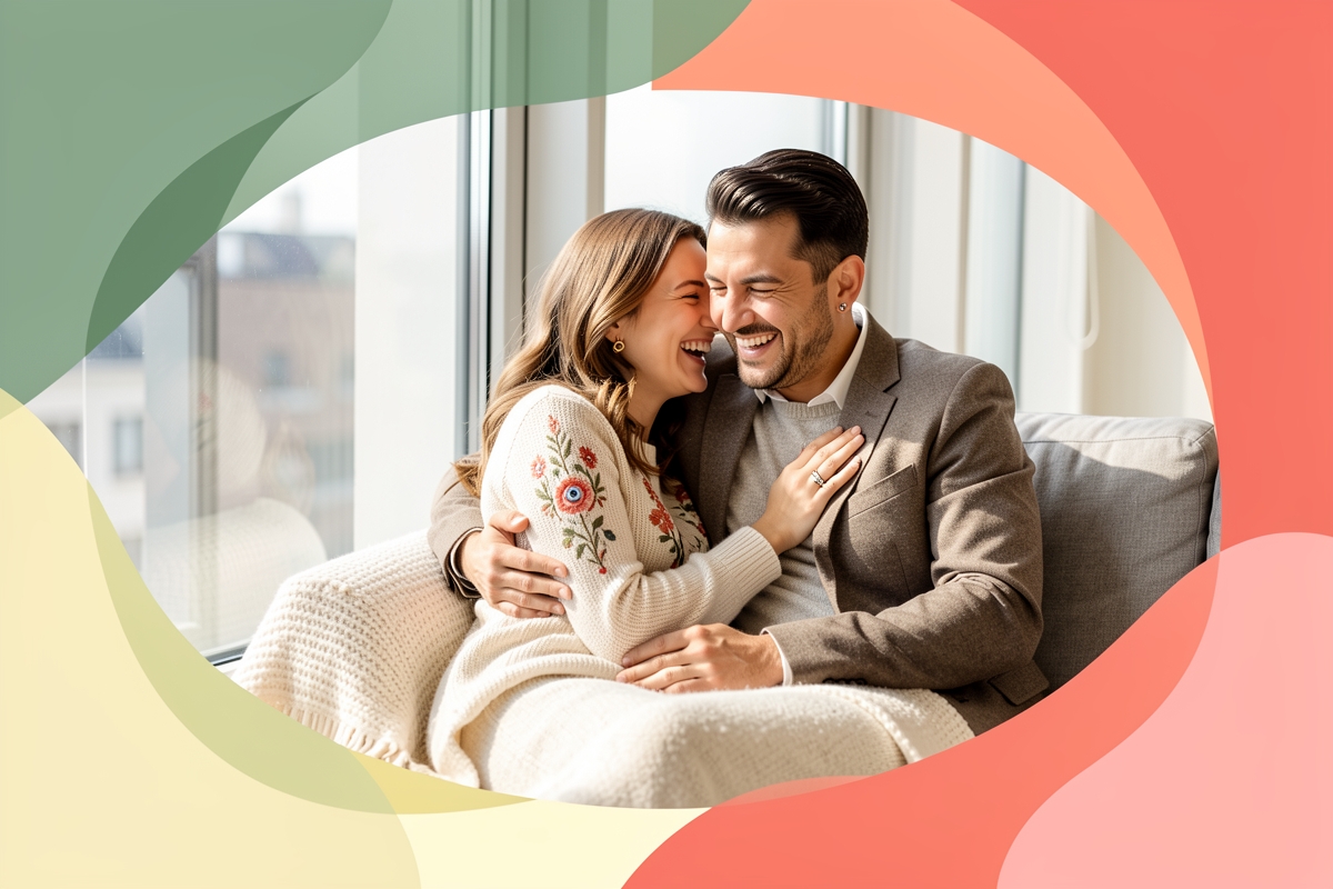 A modern married couple, cosy and happy together — LumiWed Journal
