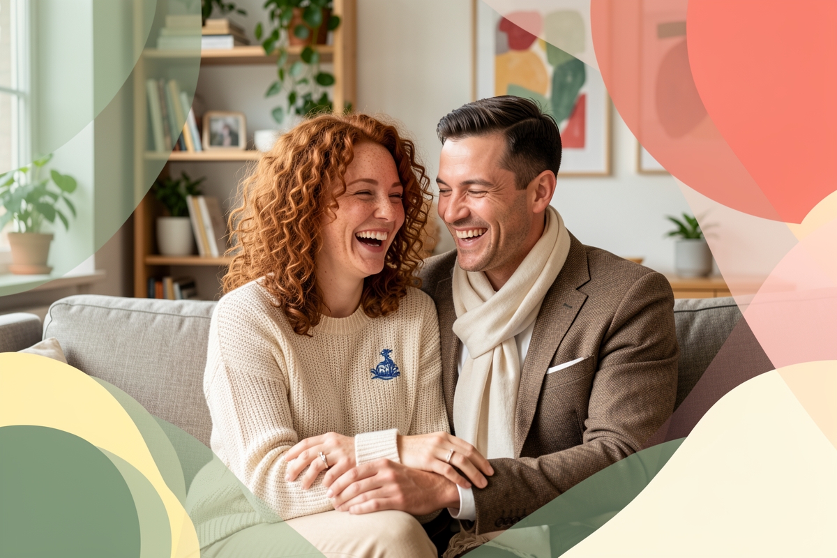 A modern married couple, cosy and happy together — LumiWed Journal