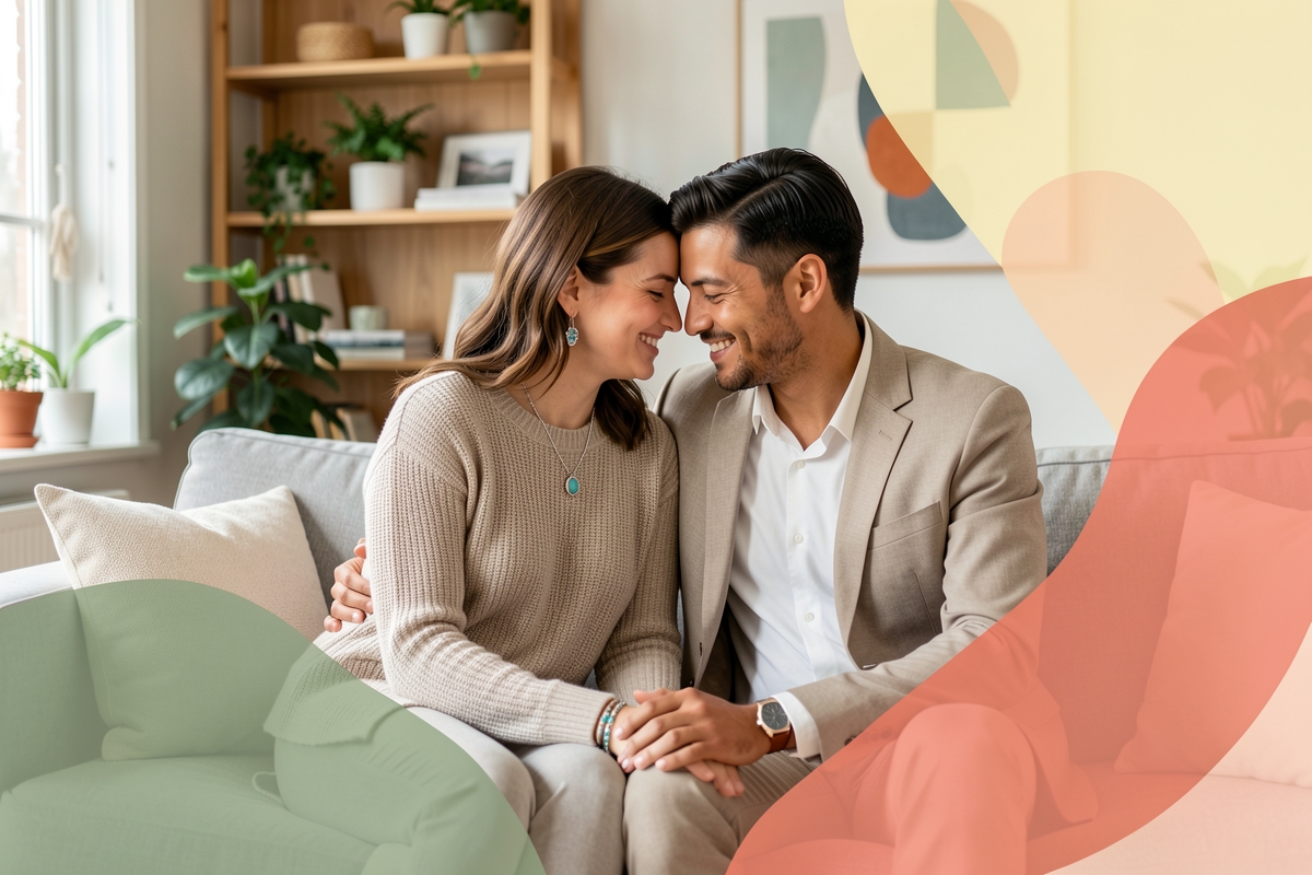 A modern married couple, cosy and happy together — LumiWed Journal