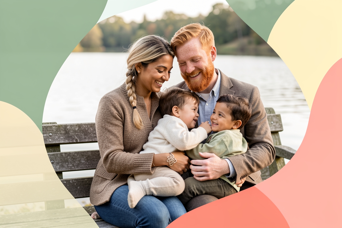 A modern multicultural family with young children, cosy and happy together — LumiWed Journal