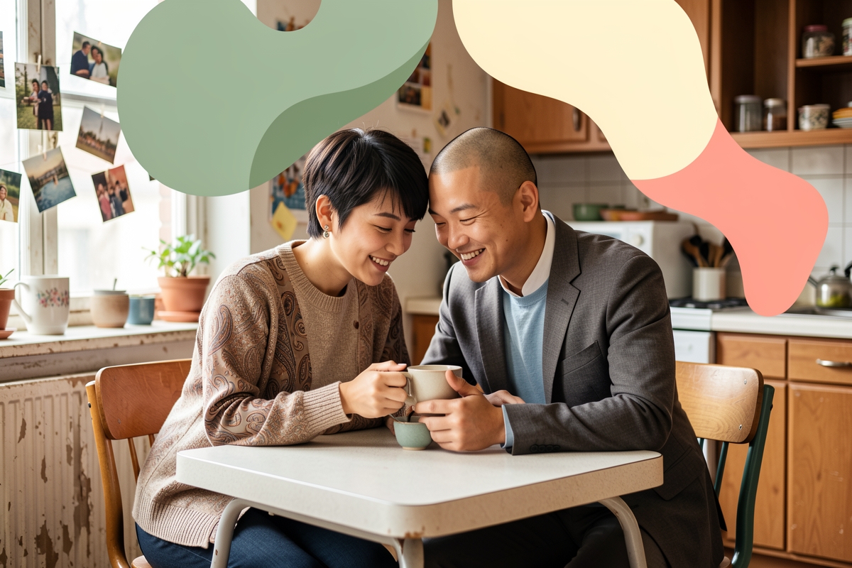 A modern married couple, cosy and happy together — LumiWed Journal