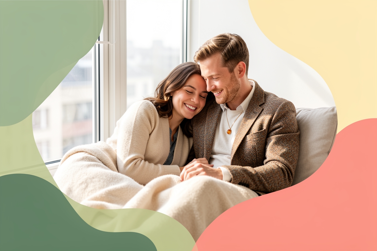 A modern married couple, cosy and happy together — LumiWed Journal