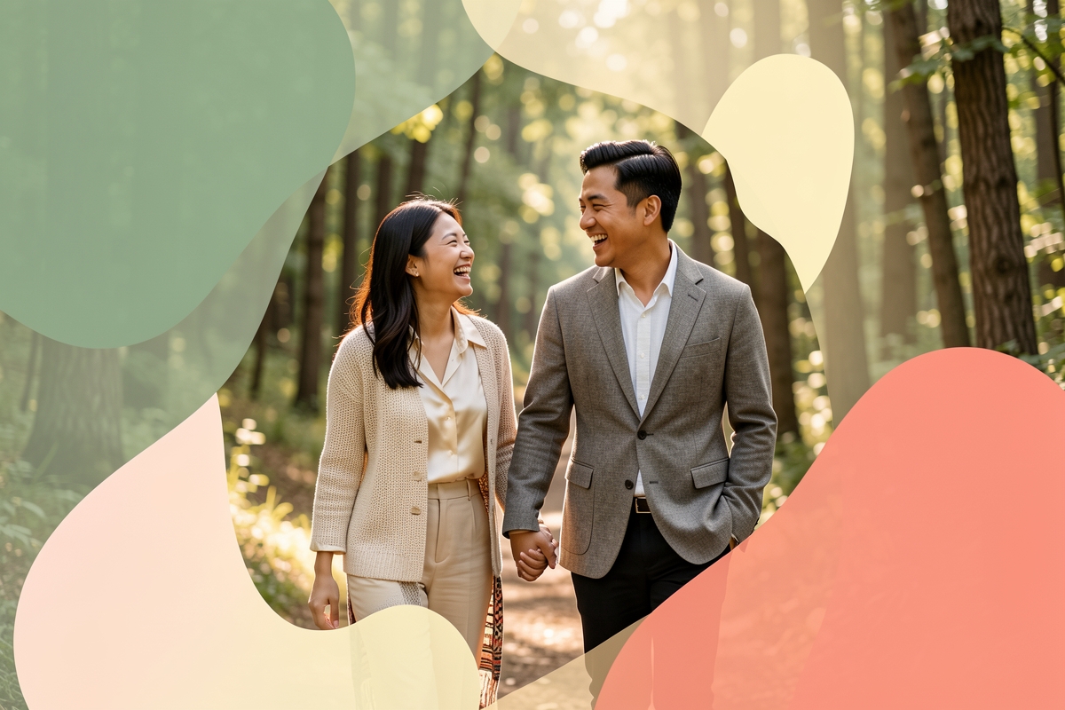 A modern married couple, cosy and happy together — LumiWed Journal