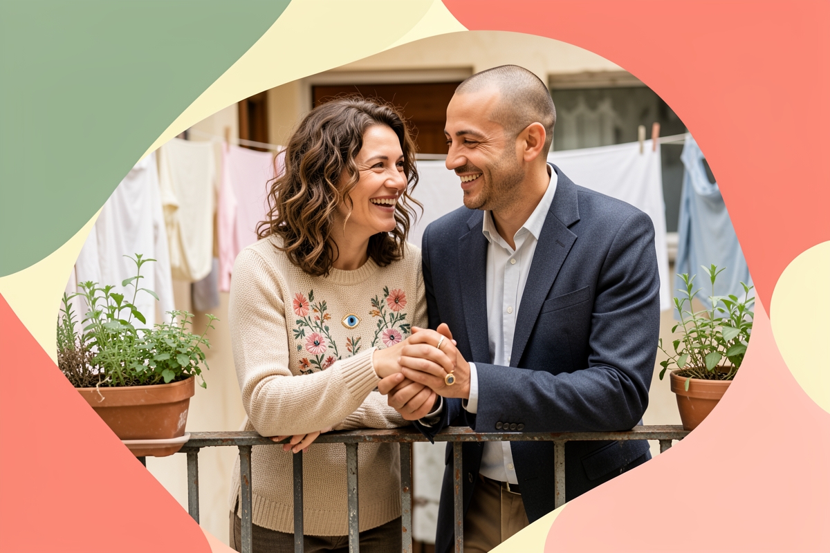 A modern married couple, cosy and happy together — LumiWed Journal