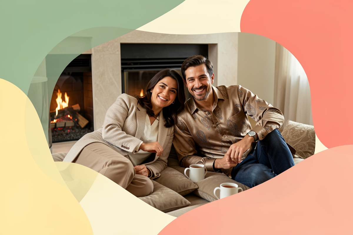 A modern married couple, cosy and happy together — LumiWed Journal